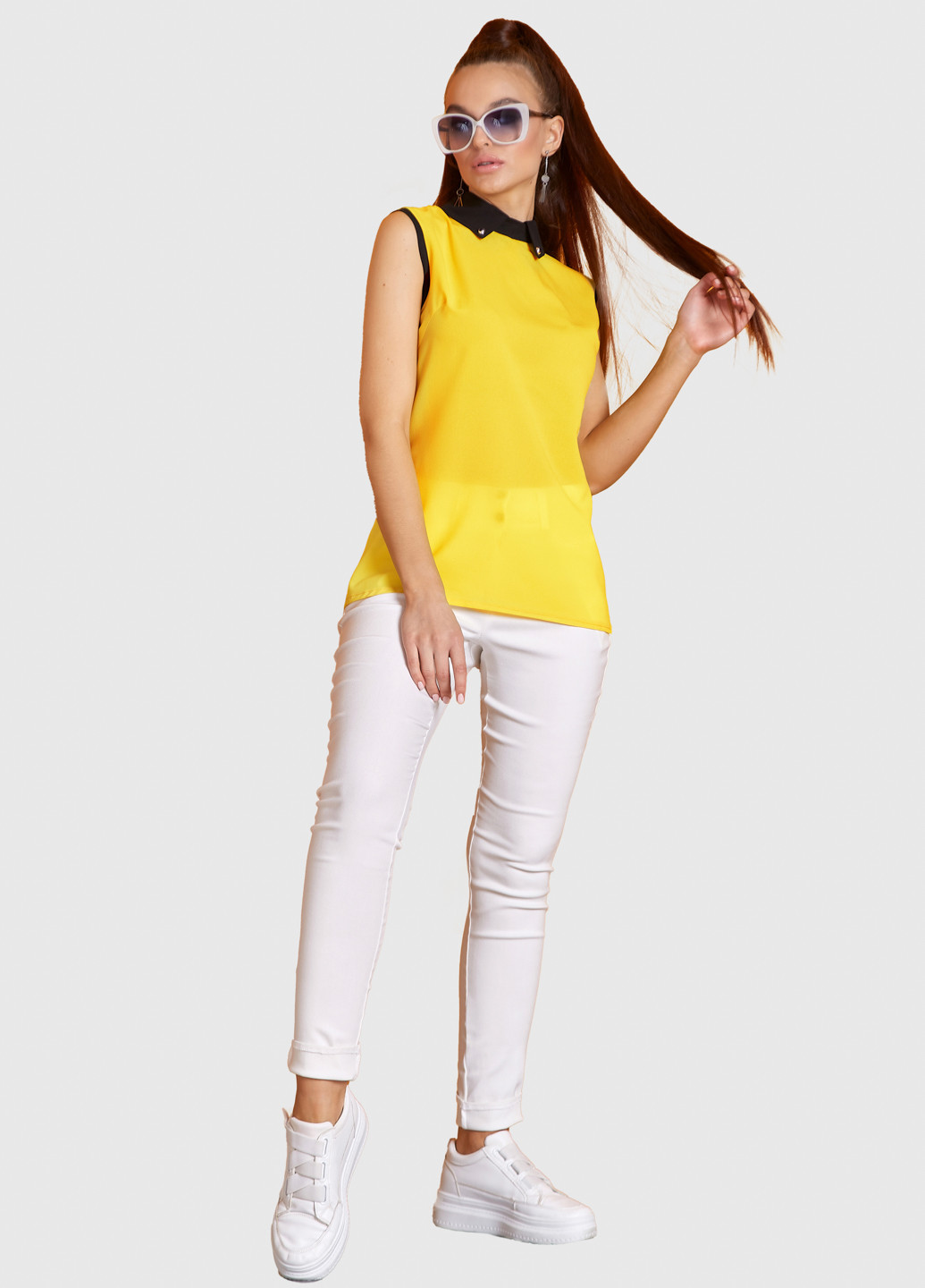 Жовта літня блуза ST-Seventeen