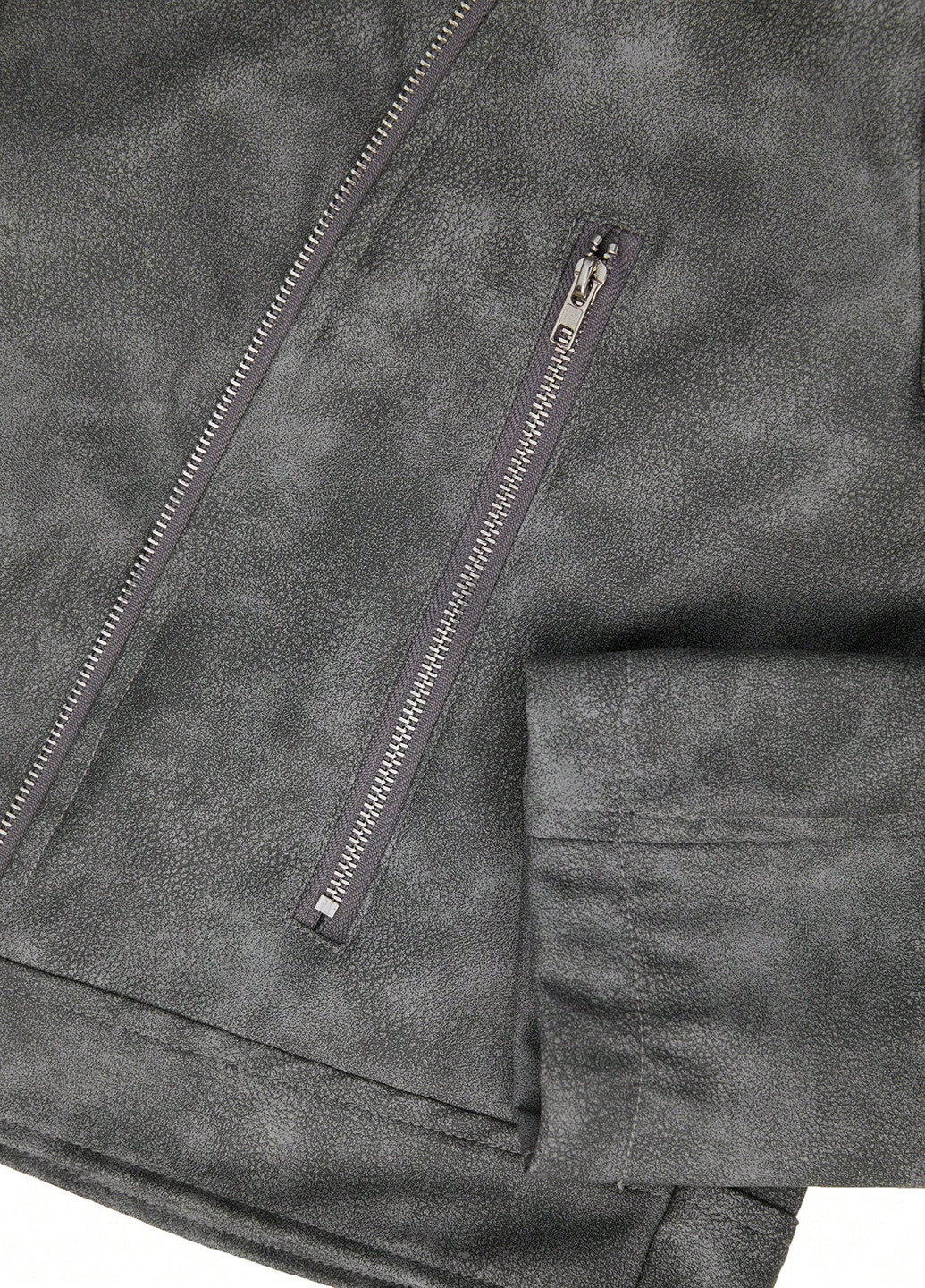 Серая демисезонная куртка косуха SHEIN