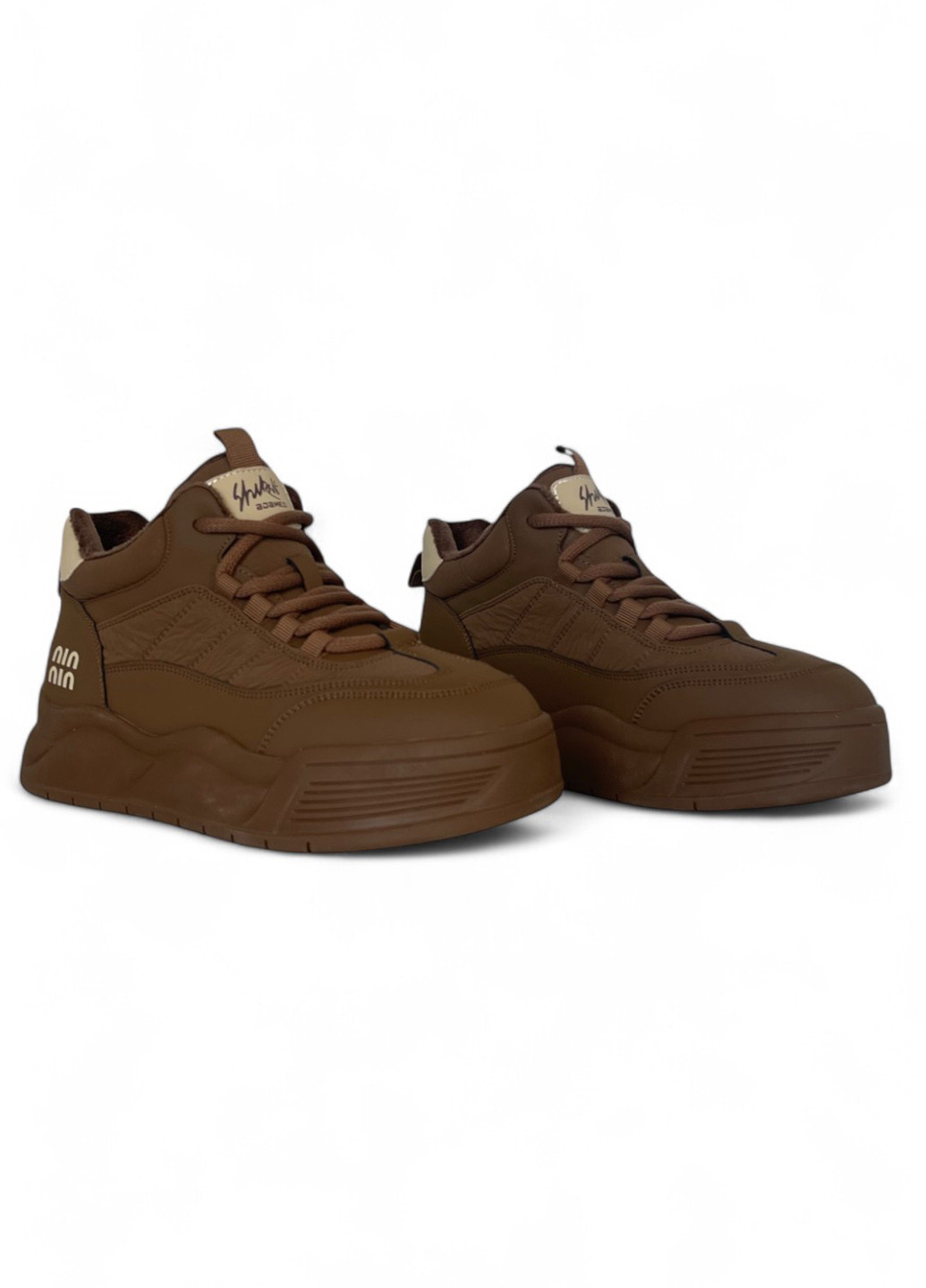 Осенние ботинки Melanda.M с логотипом из искусственной кожи