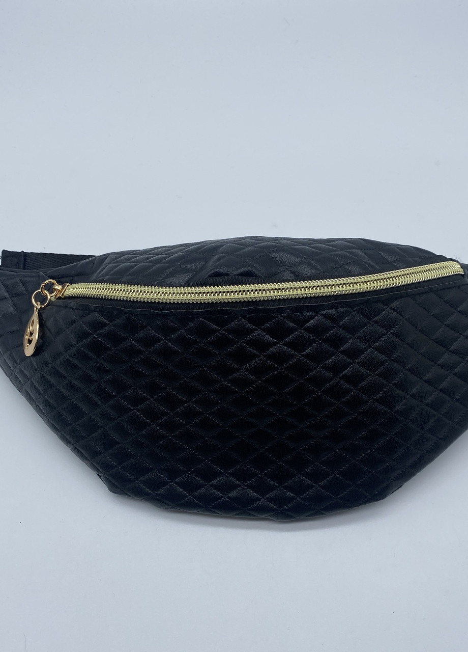 Женская классическая бананка поясная сумка детская "ЛЕПЕСТОК-2" черная NoName (251204326)