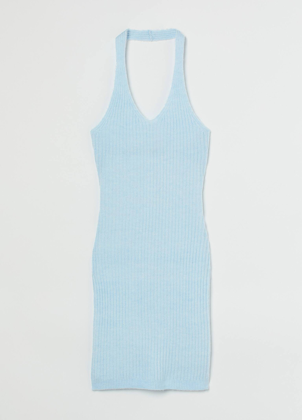 Світло-блакитна кежуал сукня з відкритою спиною H&M однотонна