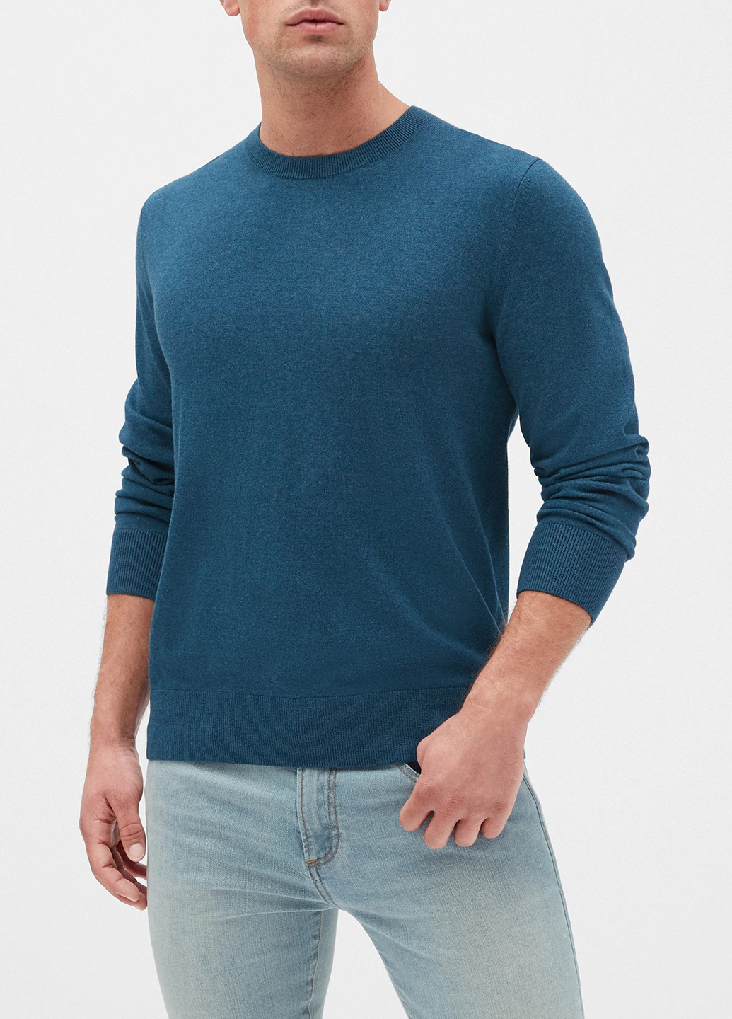 Темно-бирюзовый демисезонный свитер джемпер Gap