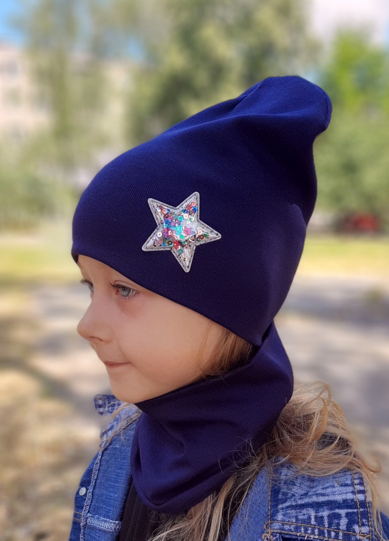 Дитяча шапка з хомутом КАНТА розмір 48-52, синій (OC-303) Канта (212242541)