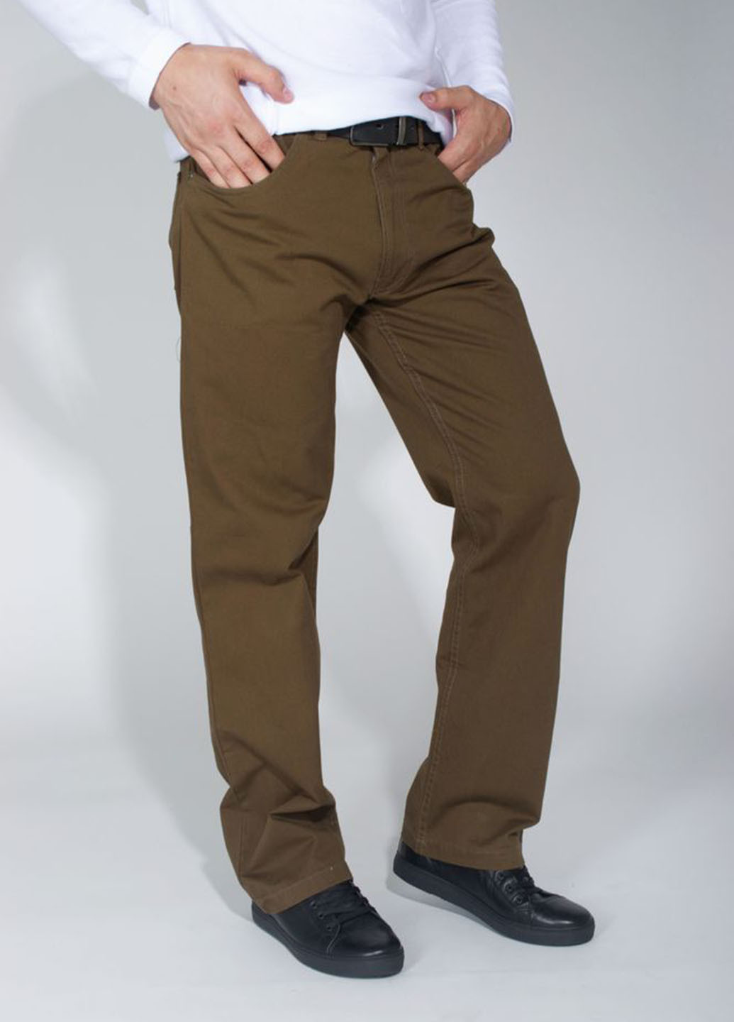 Коричневые кэжуал демисезонные прямые брюки Ager