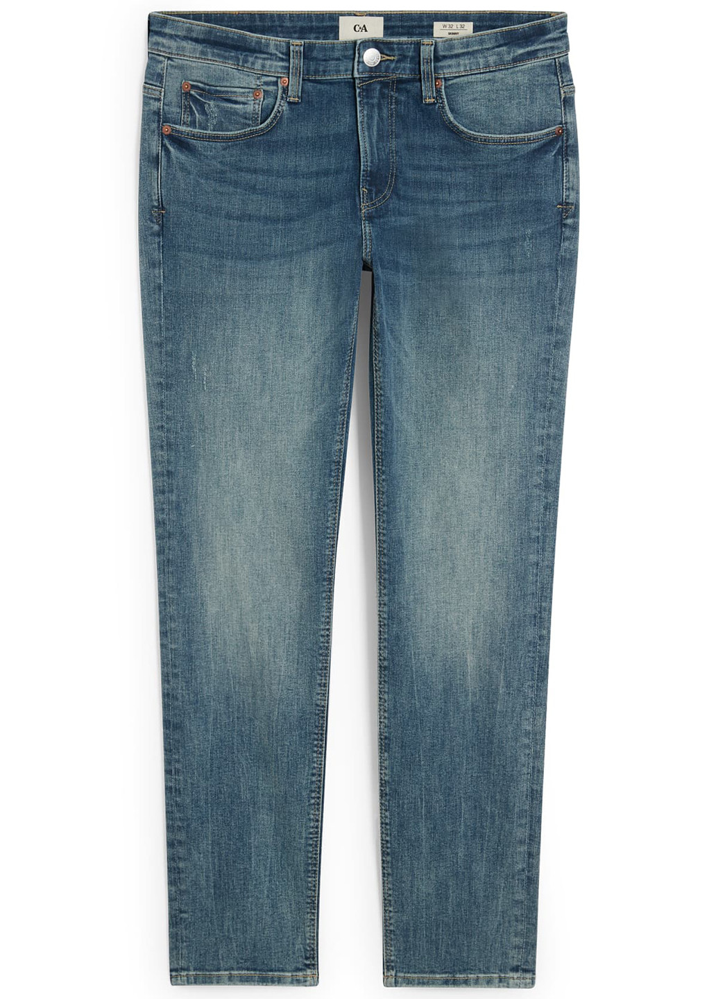Темно-голубые демисезонные скинни джинсы C&A