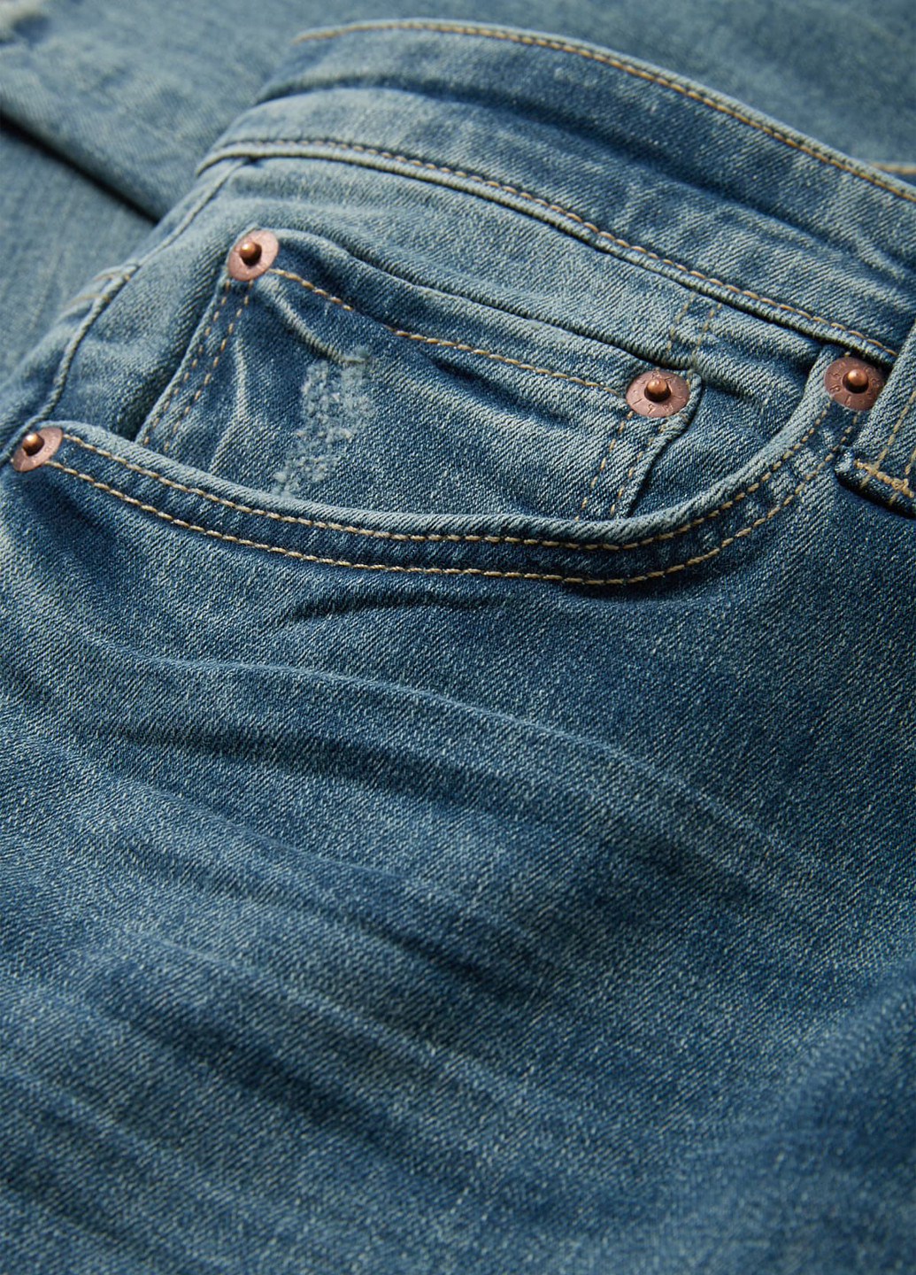 Темно-голубые демисезонные скинни джинсы C&A