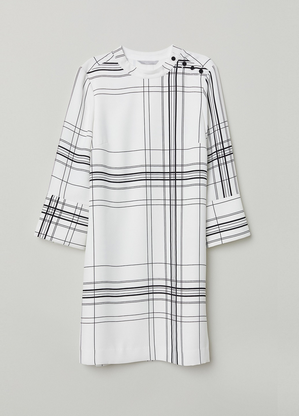 Чорно-білий кежуал сукня H&M з абстрактним візерунком