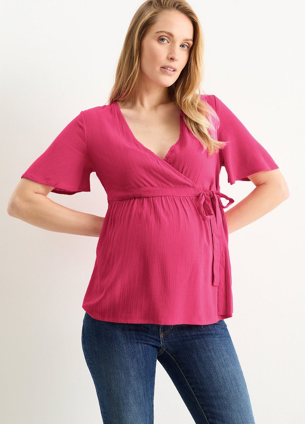 Малинова блуза для вагітних та годуючих C&A