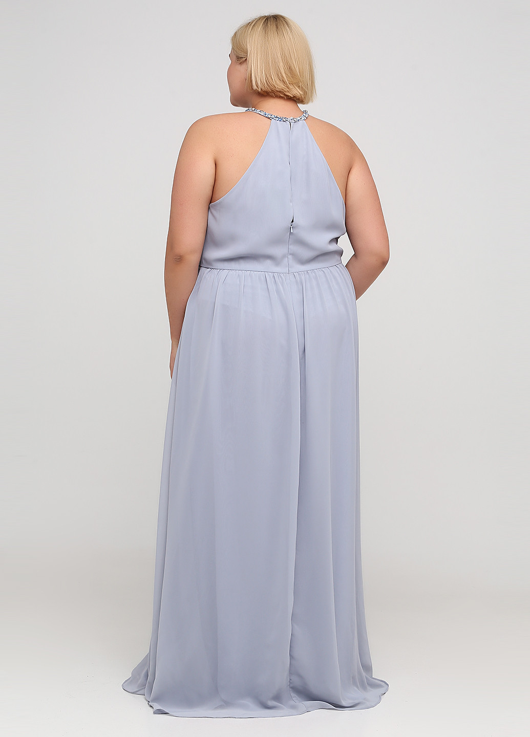 Світло-блакитна вечірня сукня в грецькому стилі H&M однотонна