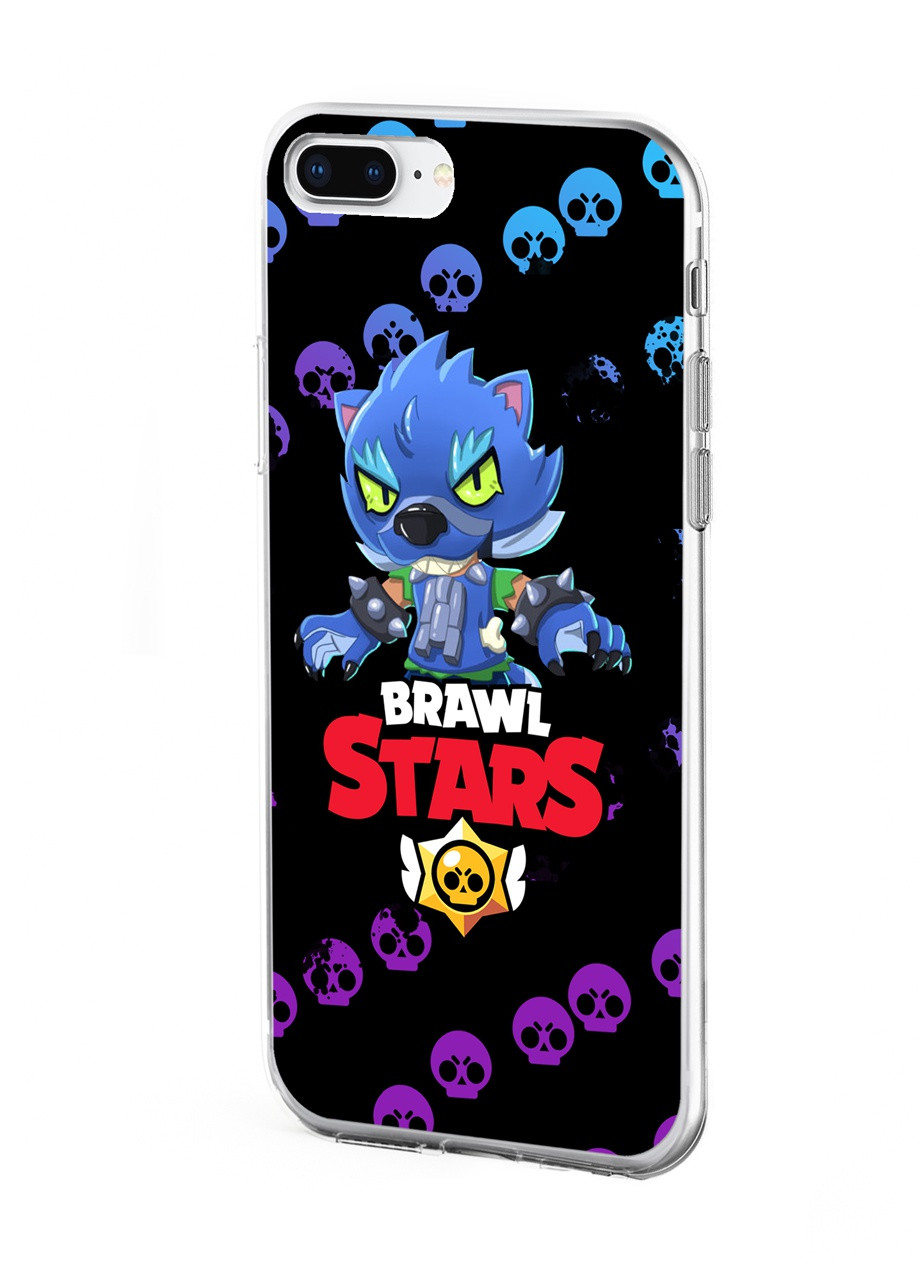 Чохол силіконовий Apple Iphone 8 plus Леон Вовк Бравл Старс (Leon Wolf Werewolf Brawl Stars) (6154-1014) MobiPrint (219283689)