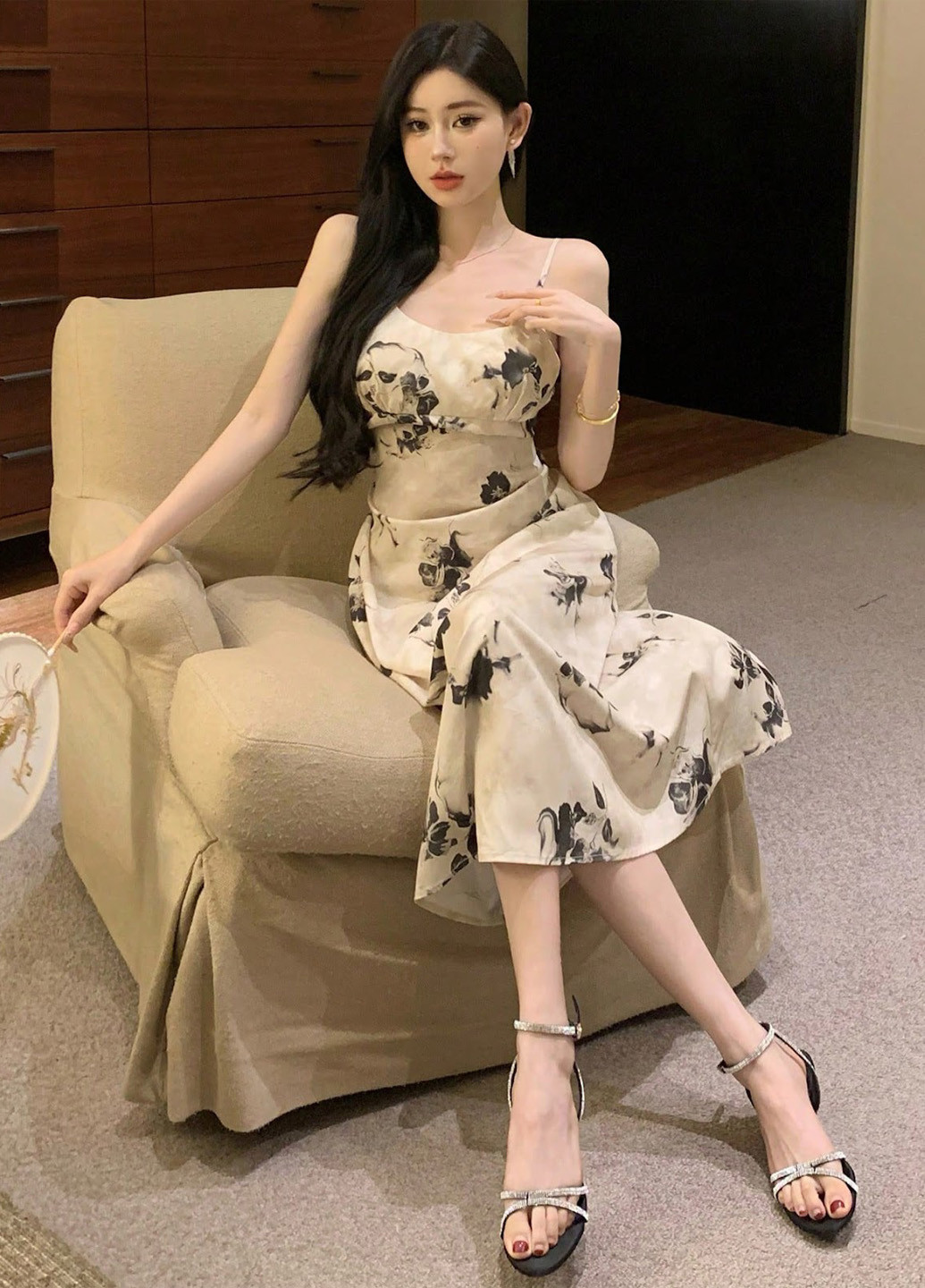 Летний женский сарафан SHEIN в цветочек