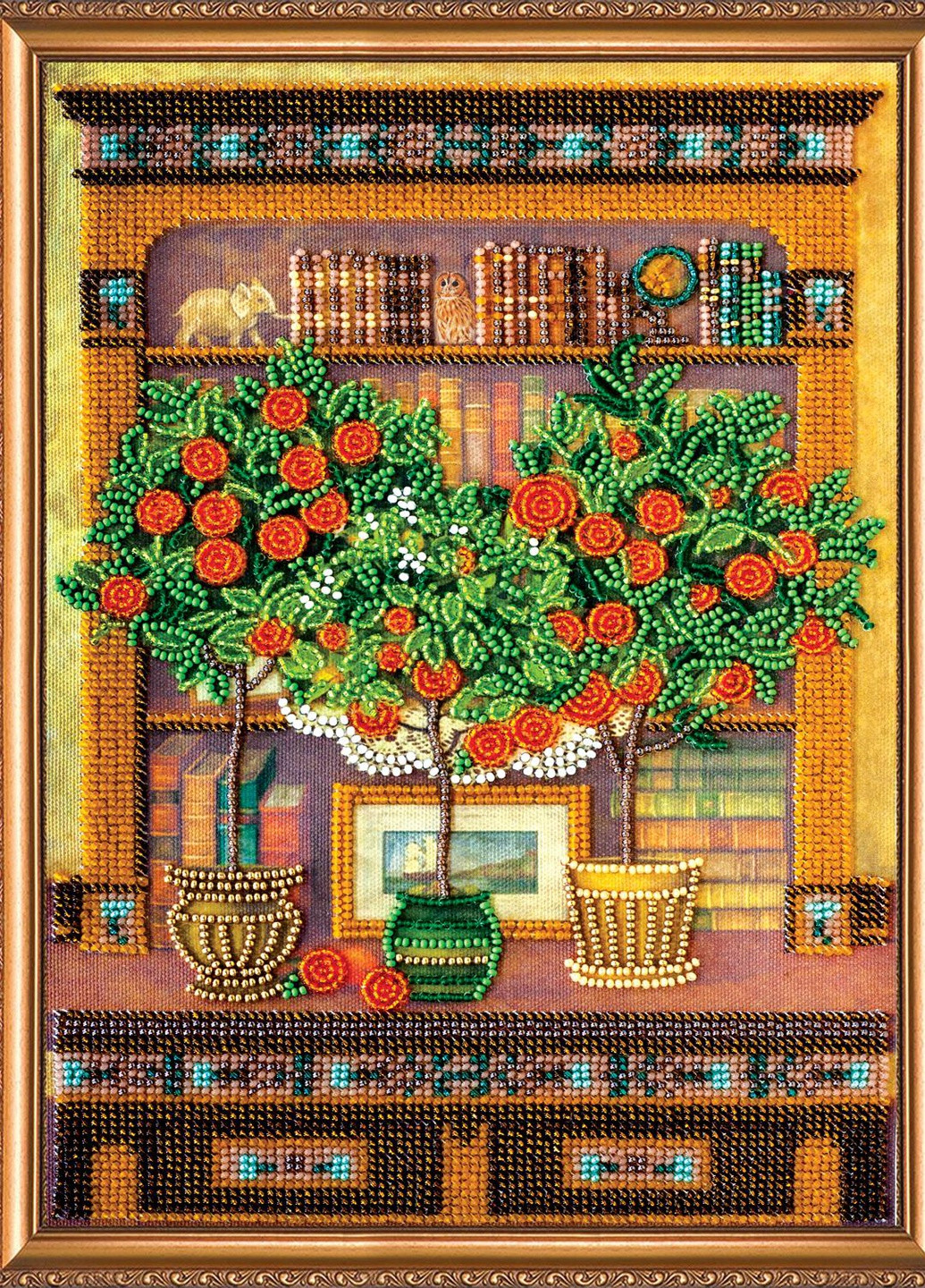 Набор для вышивки бисером на натуральном художественном холсте "Буфет в гостиной" Абрис Арт AB-373 Abris Art (255337288)