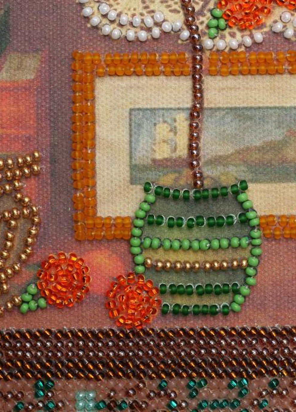 Набор для вышивки бисером на натуральном художественном холсте "Буфет в гостиной" Абрис Арт AB-373 Abris Art (255337288)