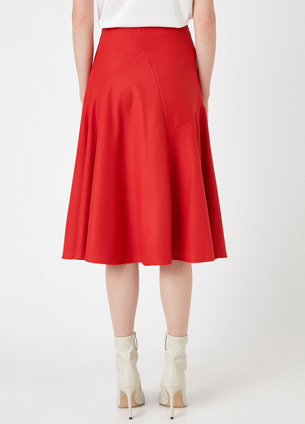 Красная кэжуал однотонная юбка KOTON годе