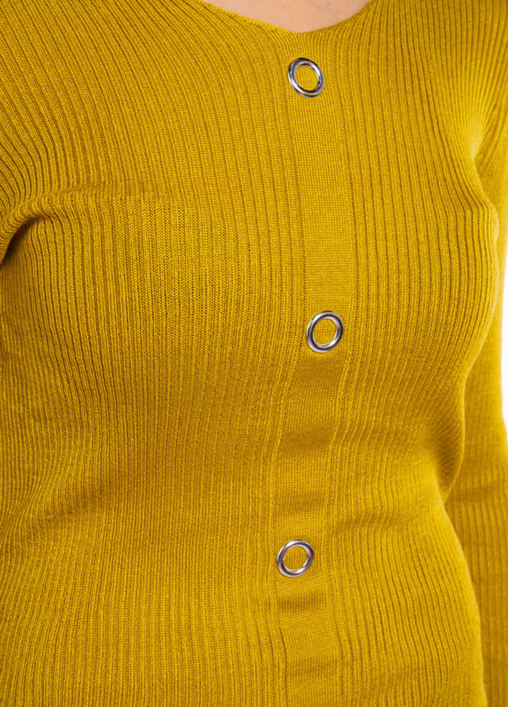 Горчичный демисезонный пуловер пуловер Time of Style