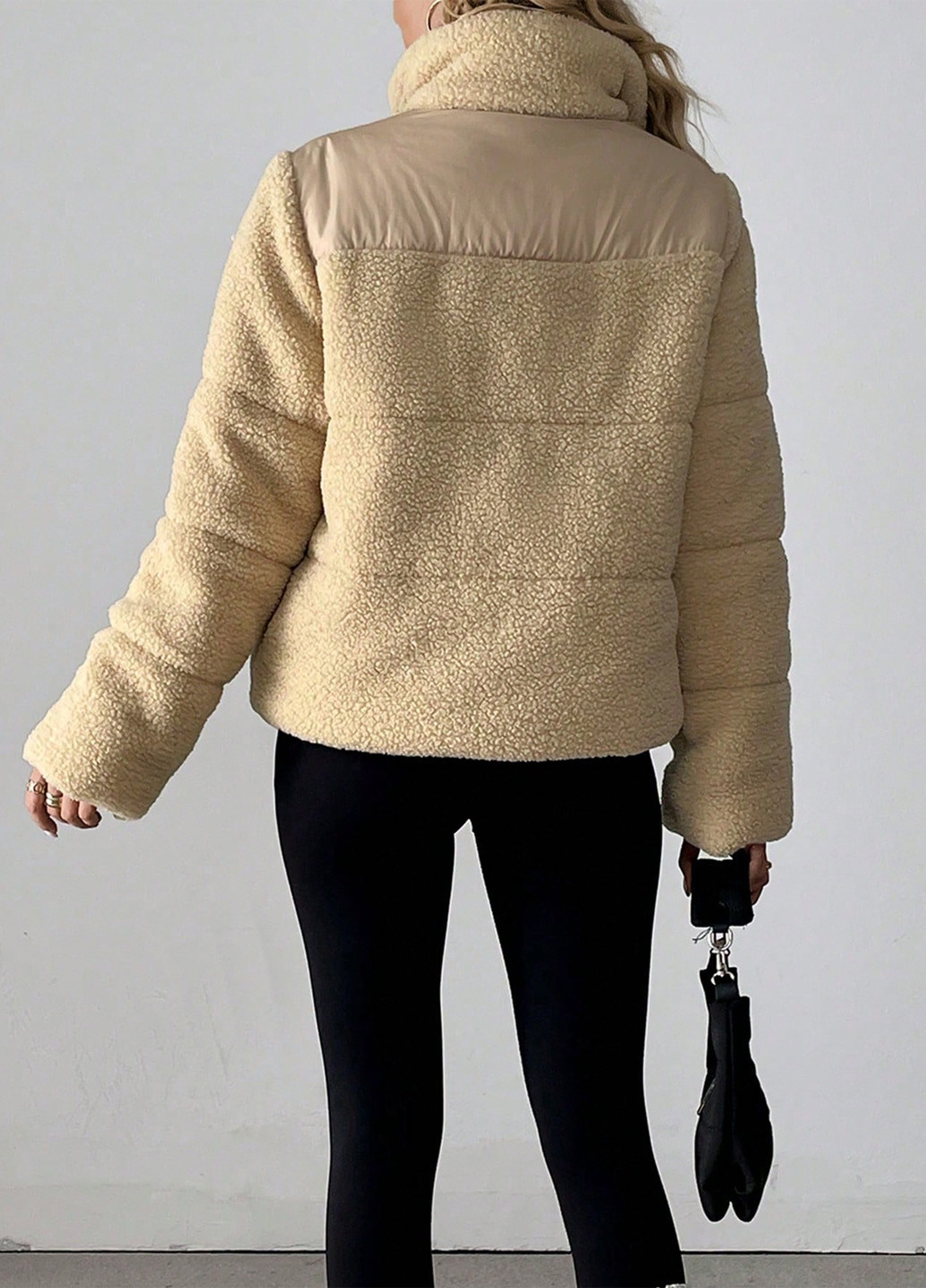 Світло-бежева зимня куртка SHEIN