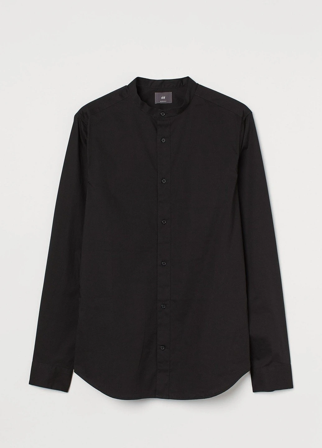 Черная кэжуал рубашка H&M