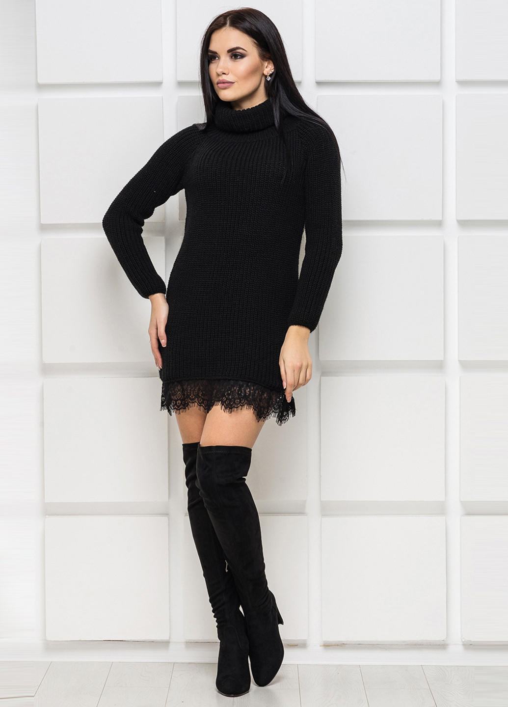 Черное кэжуал платье Larionoff