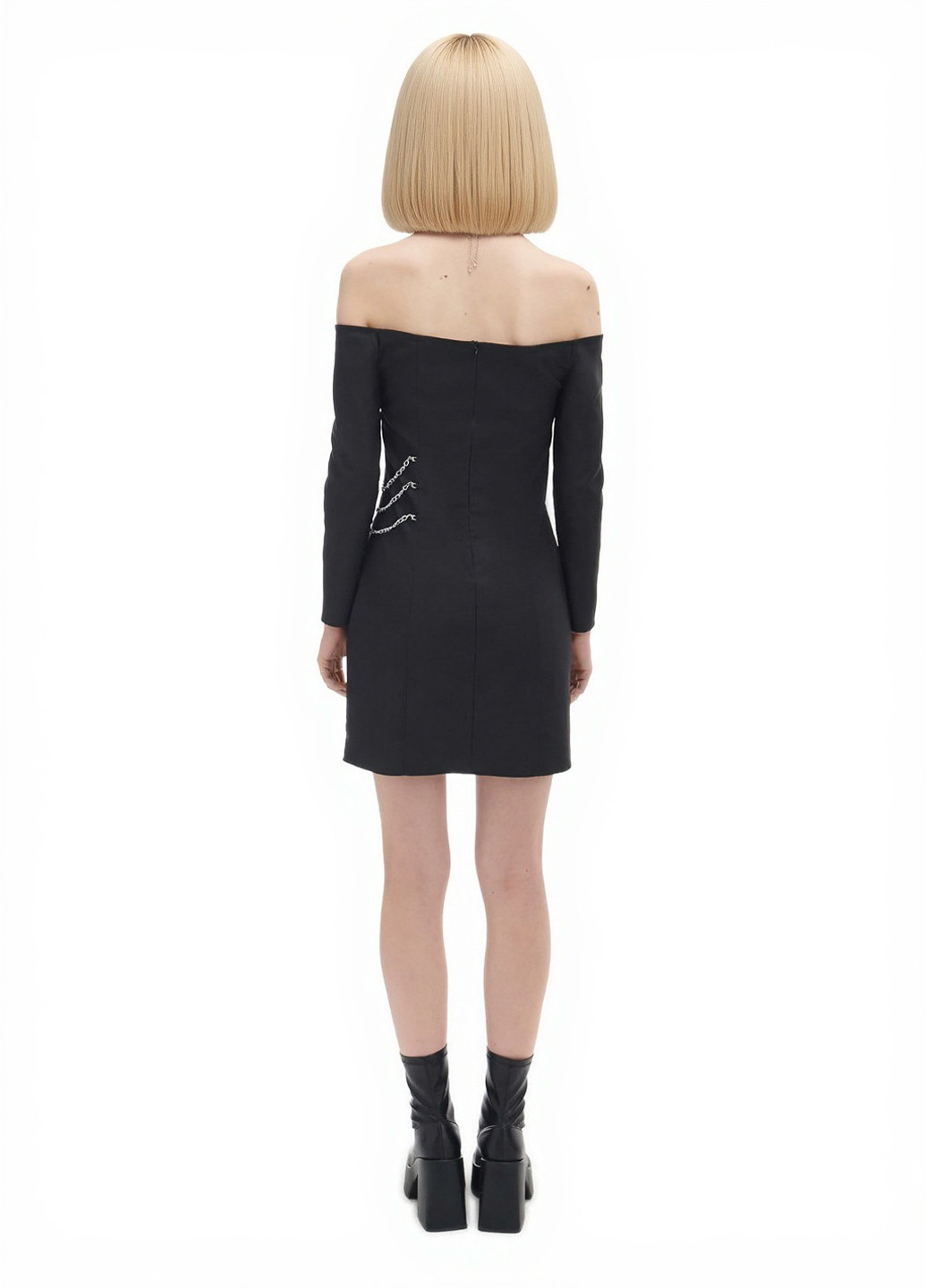 Чорна вечірня сукня з відкритими плечима Cropp однотонна