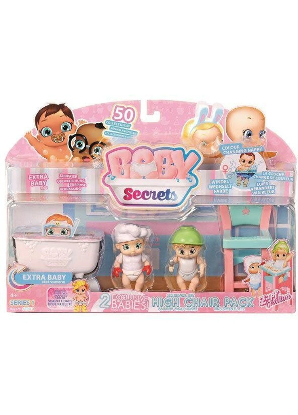 Игровой набор Baby Secrets High Chair Pack Пупсы со стулом для кормления (930175) Zapf Creation (255665639)