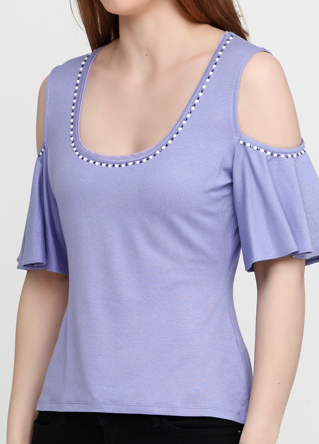 Лиловая летняя блуза Sassofono
