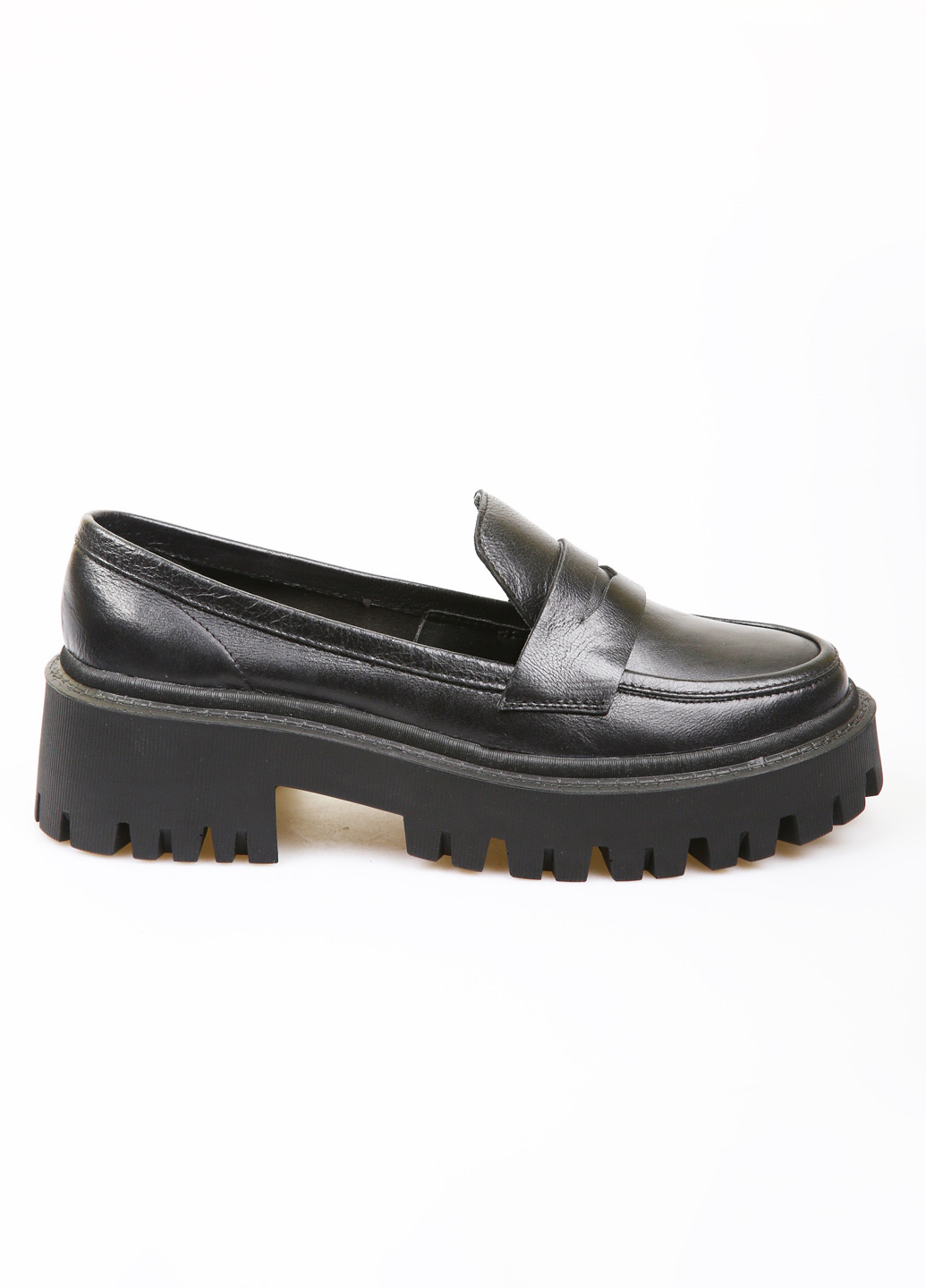 AURA Туфли лоферы черный з натуральная кожа, украина — демисезон (370635475)