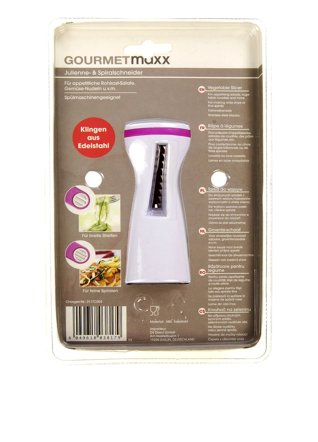 Овощерезка спиральная Gourmetmaxx (224451320)