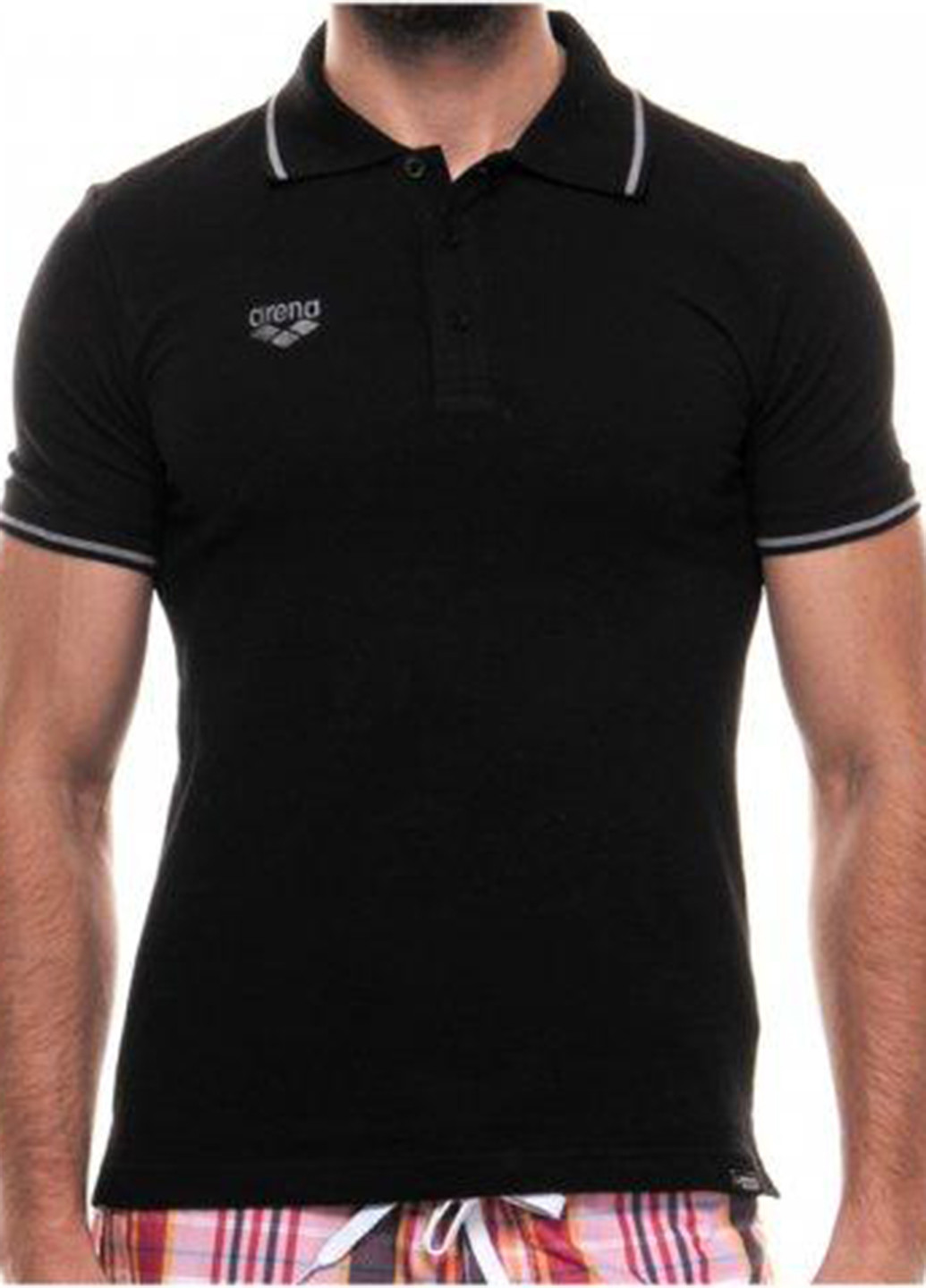 Черная футболка-поло для мужчин Arena с логотипом