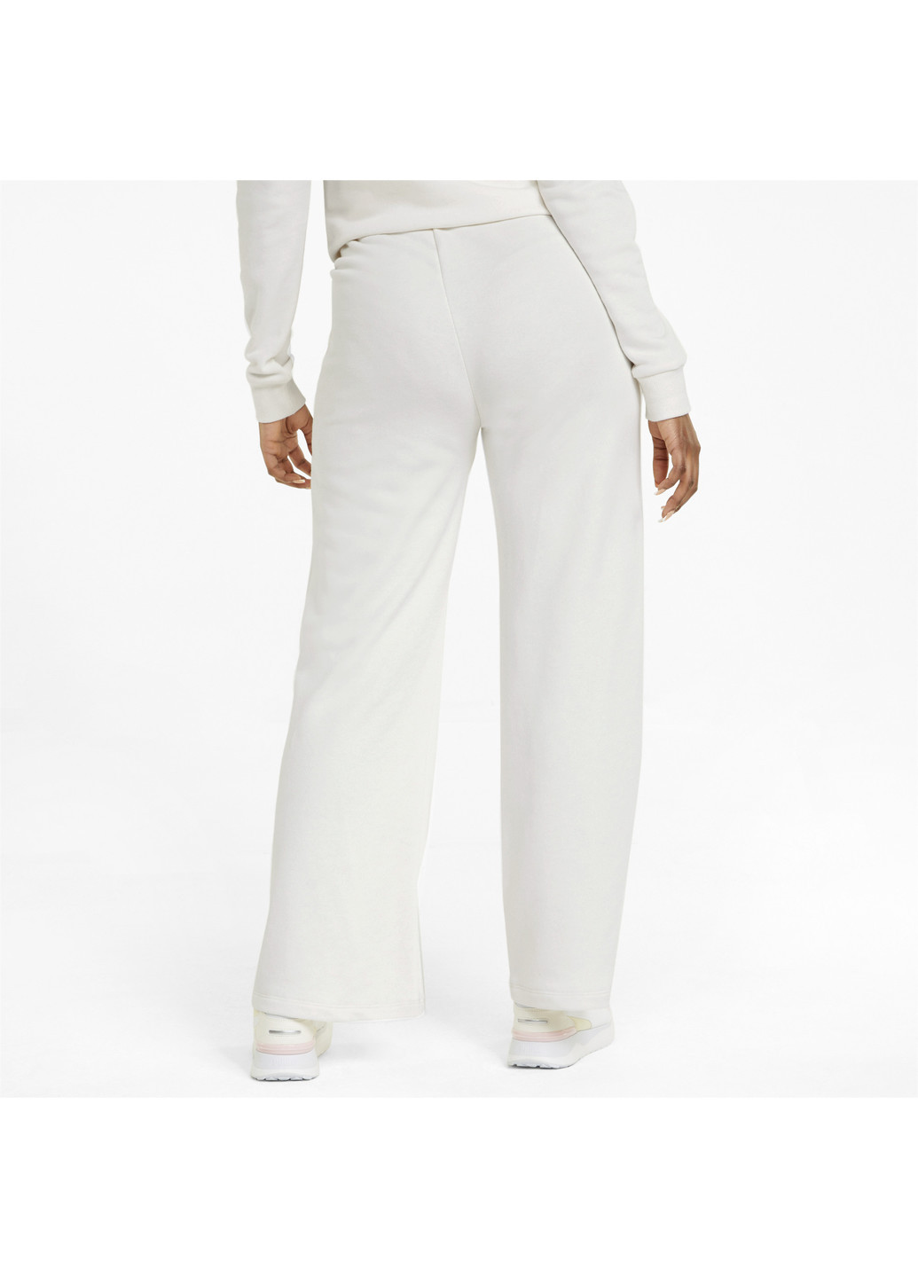 Штани Essentials+ Embroidery Women's Pants Puma однотонні комбіновані спортивні бавовна, поліестер, еластан