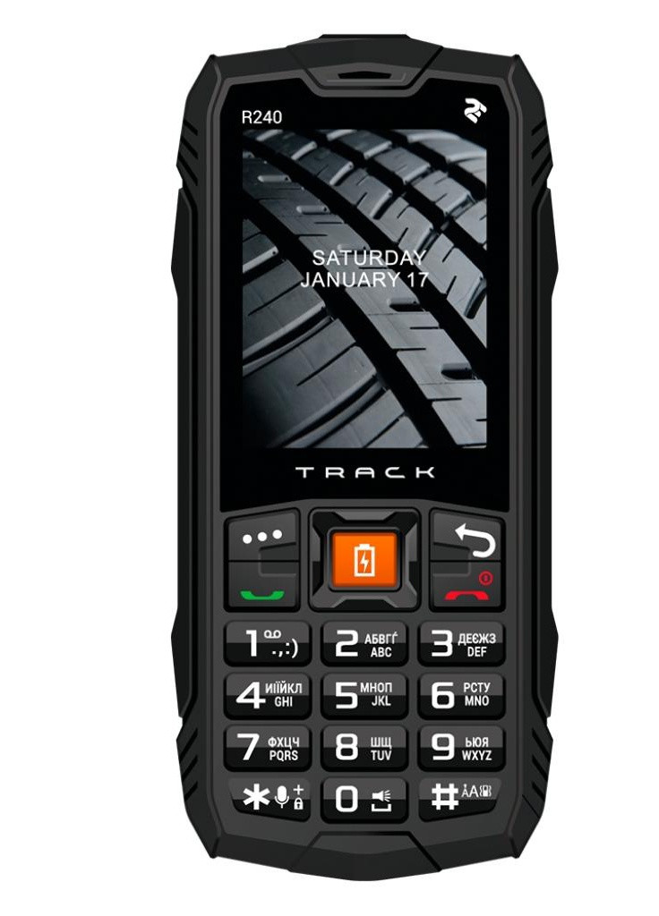 Мобільний телефон R240 (2020) Track Black (680576170101) 2E (203978560)