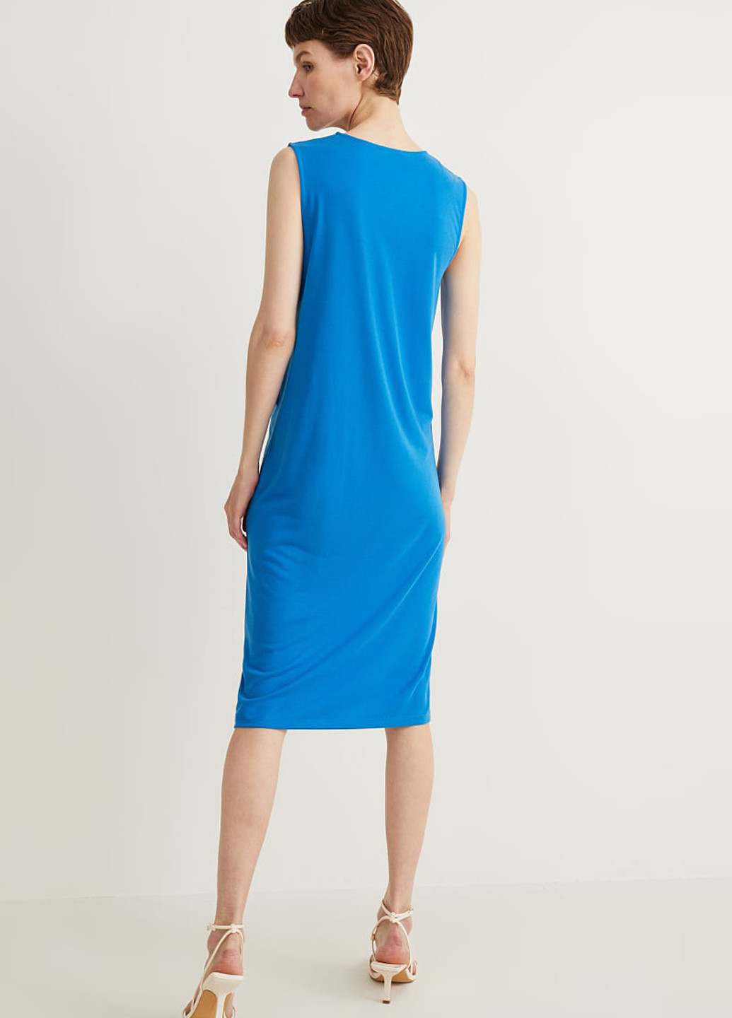 Синее кэжуал платье C&A однотонное