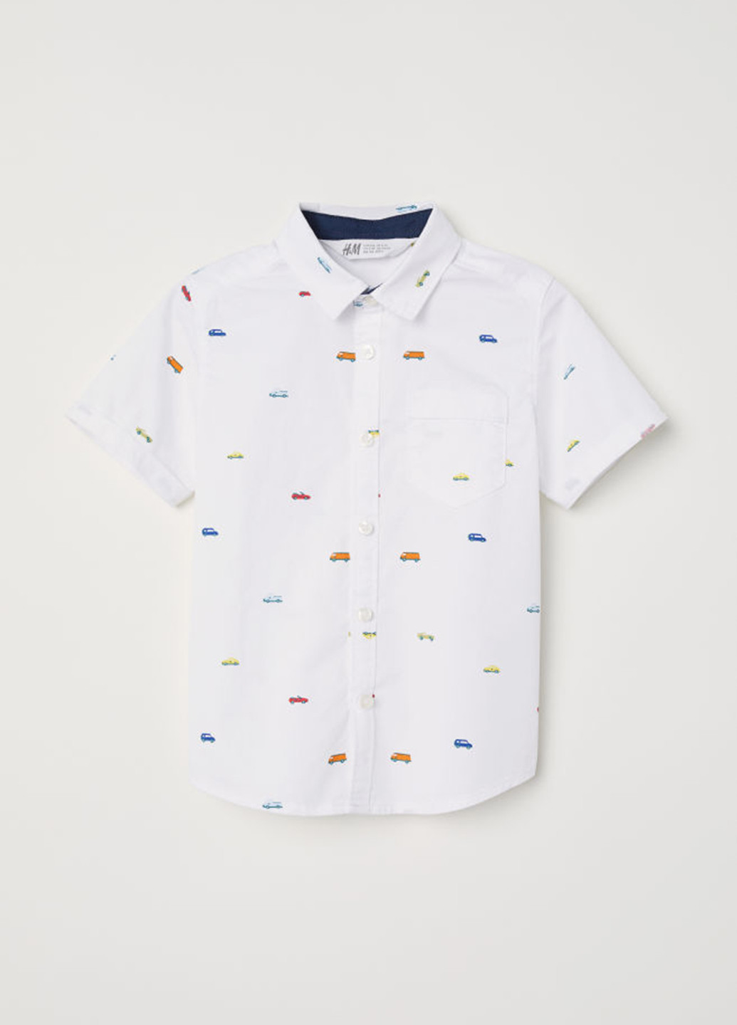 Белая кэжуал рубашка с рисунком H&M