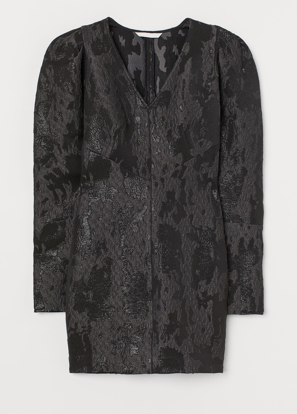 Черное платье H&M однотонное