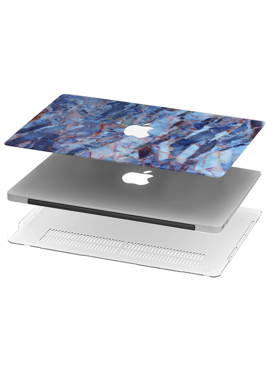 Чехол пластиковый для Apple MacBook Air 13 A1466 / A1369 Голубой Мрамор (Blue Marble) (6351-1910) MobiPrint (218506111)