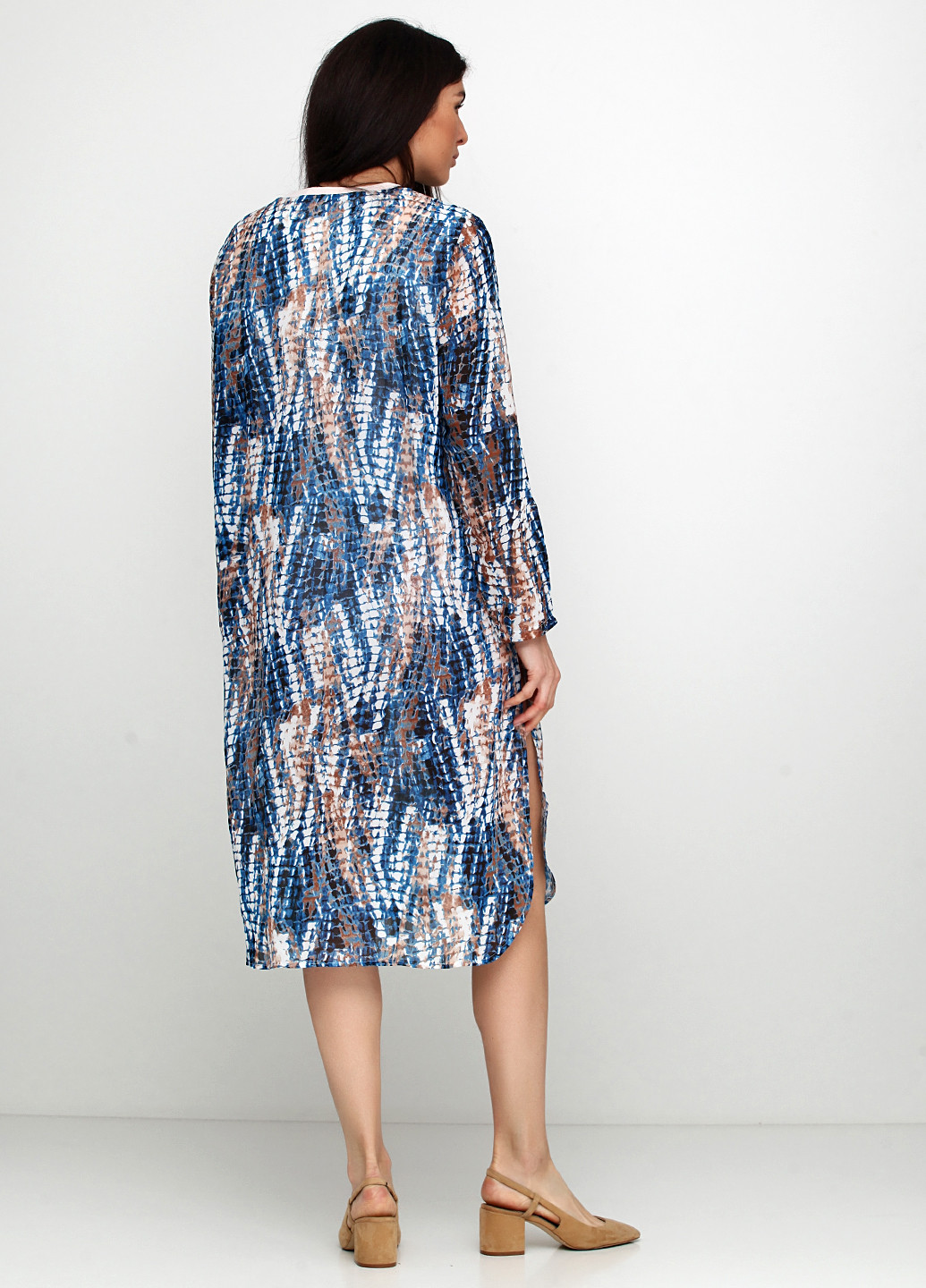 Комбинированное кэжуал платье Sirup с абстрактным узором