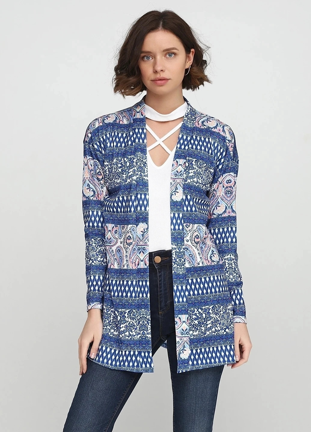 Синий демисезонный кардиган Castro