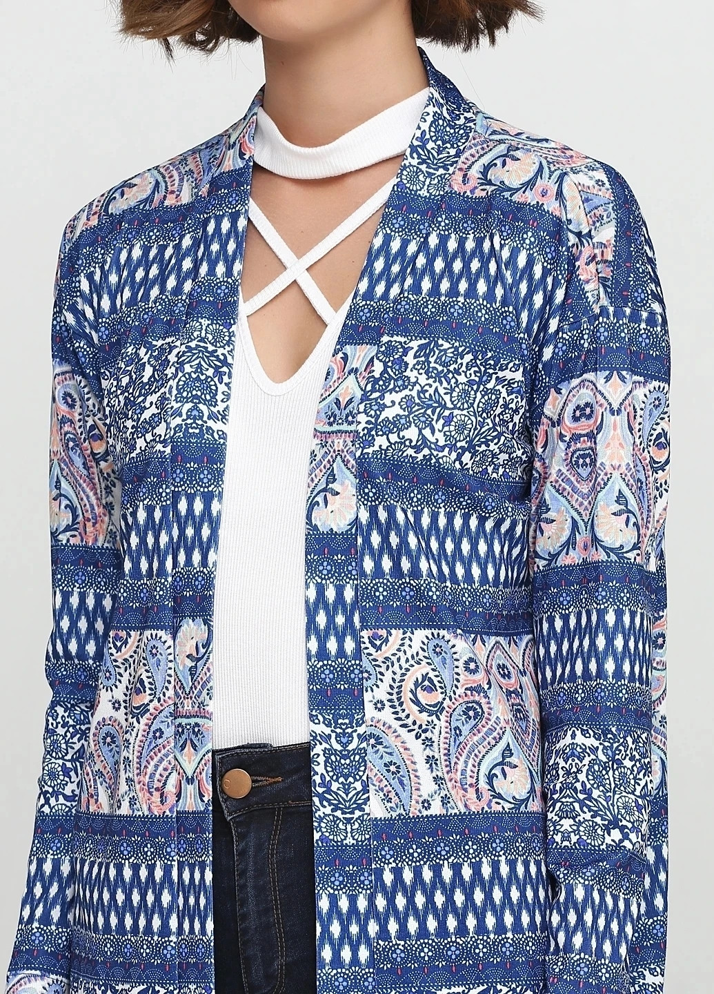 Синий демисезонный кардиган Castro