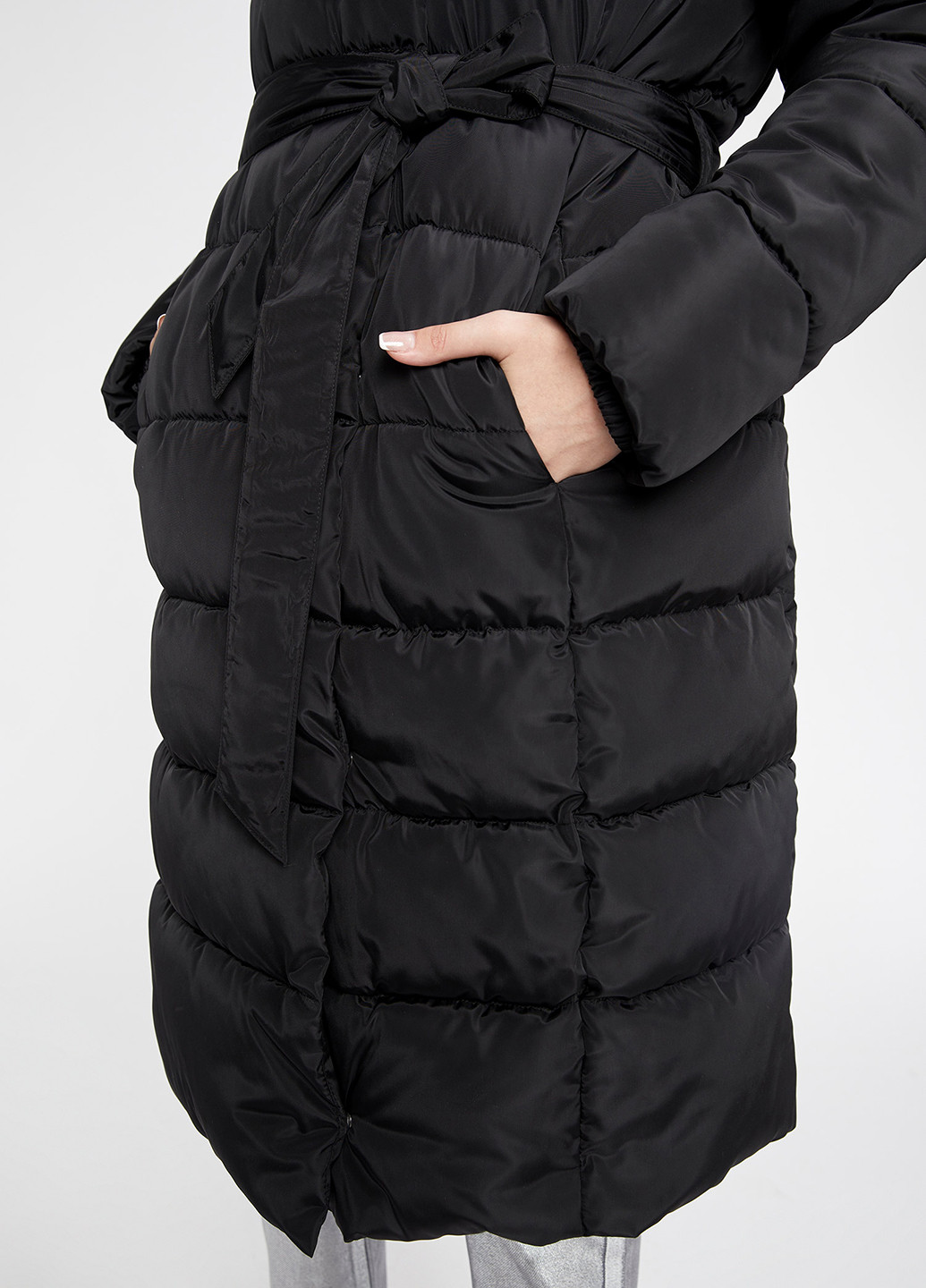 Чорна зимня куртка DeFacto