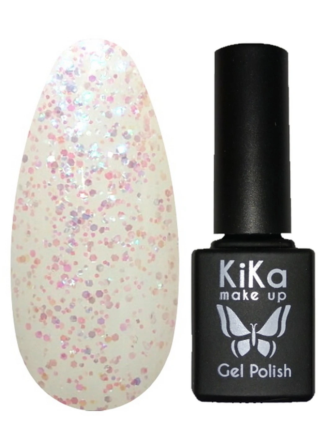Гель-лак № 132 з блискітками 8,5 мл Kika (225254279)