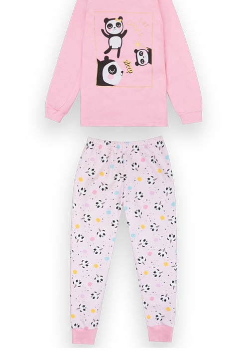 Розовая всесезон детская пижама для девочки *пандочки* Габби