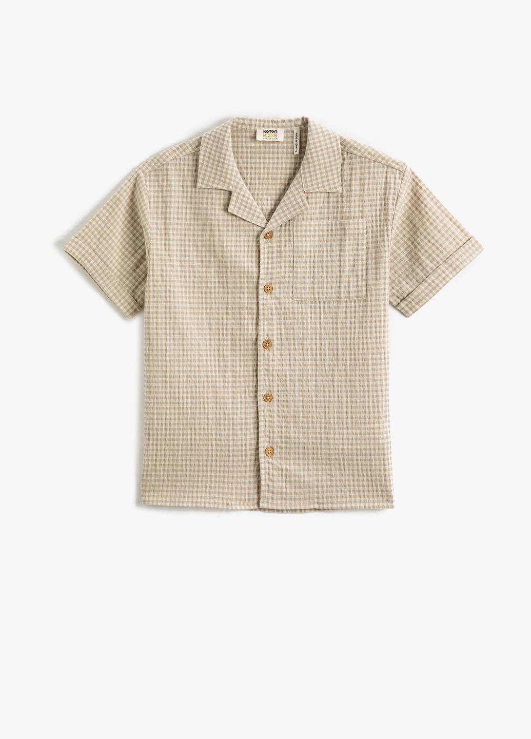 Бежевая кэжуал рубашка в клетку KOTON
