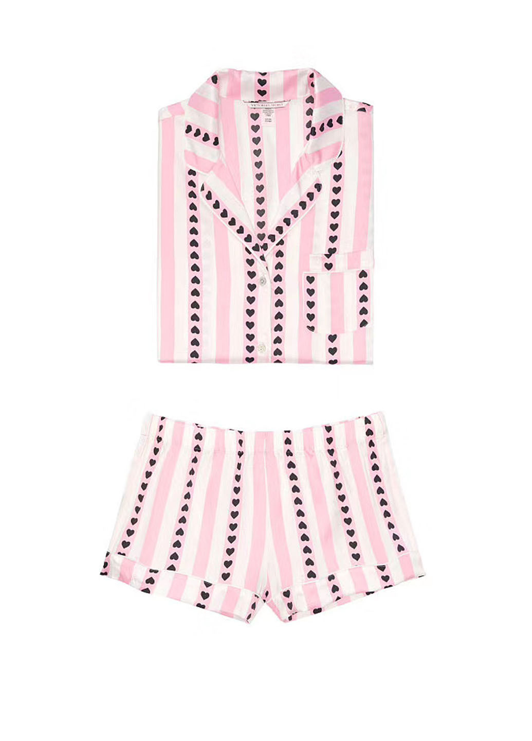 Розовая всесезон пижама (рубашка, шорты) рубашка + шорты Victoria's Secret