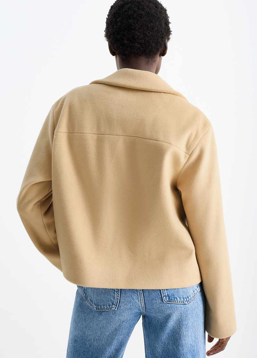 Пісочне Кежуал напівпальто однобортне C&A однотонне