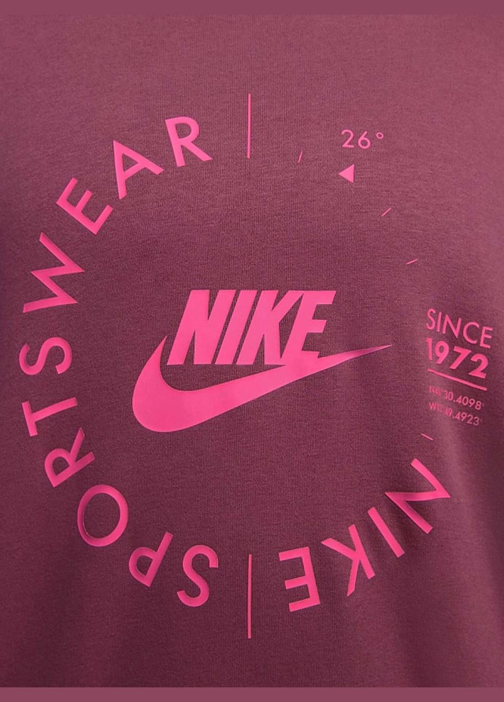 Світло-фіолетовий світшот fd4234-653 Nike логотип без декору (320996930)