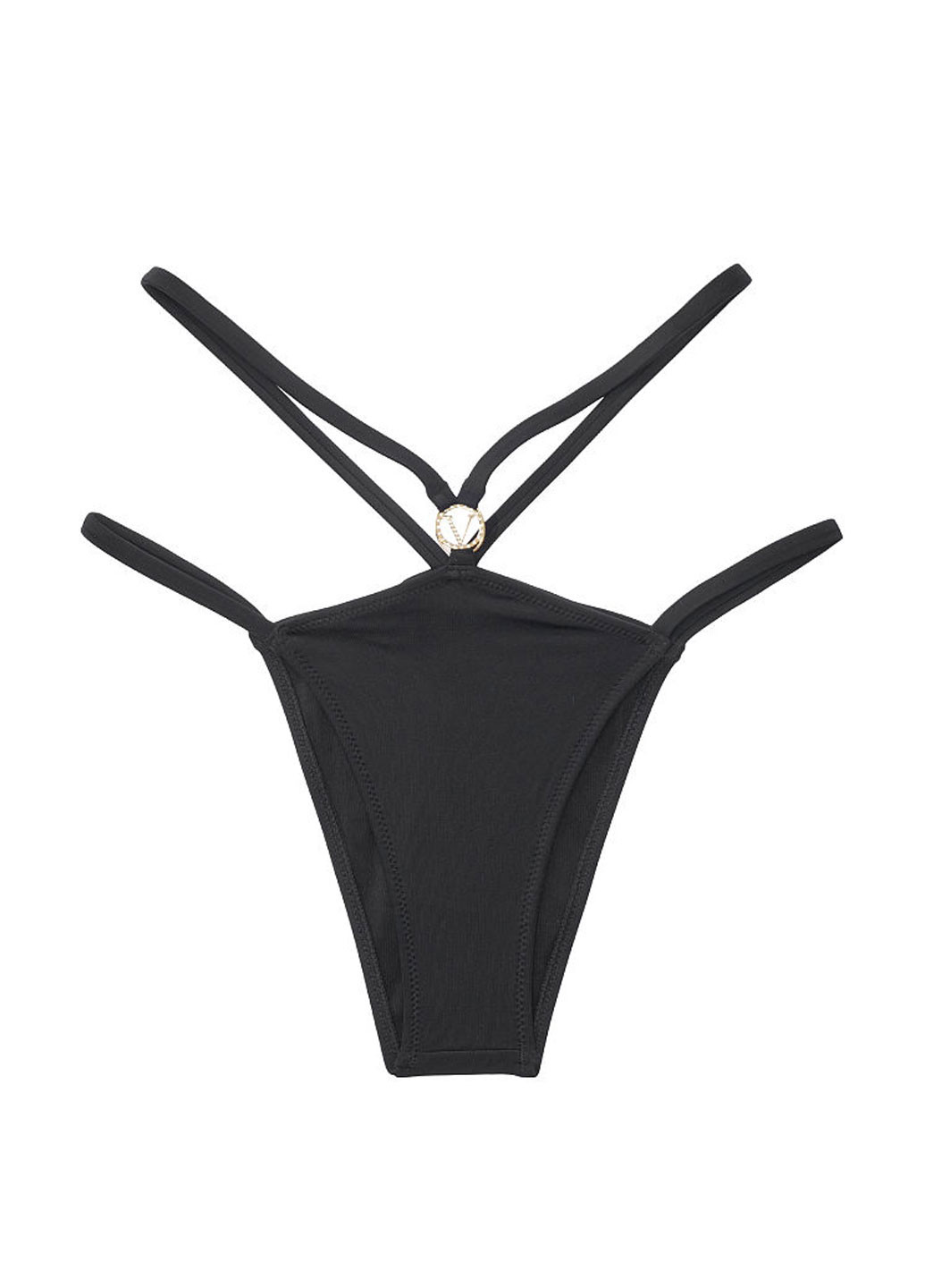 Чорний літній купальник (ліф, труси) бікіні, роздільний Victoria's Secret
