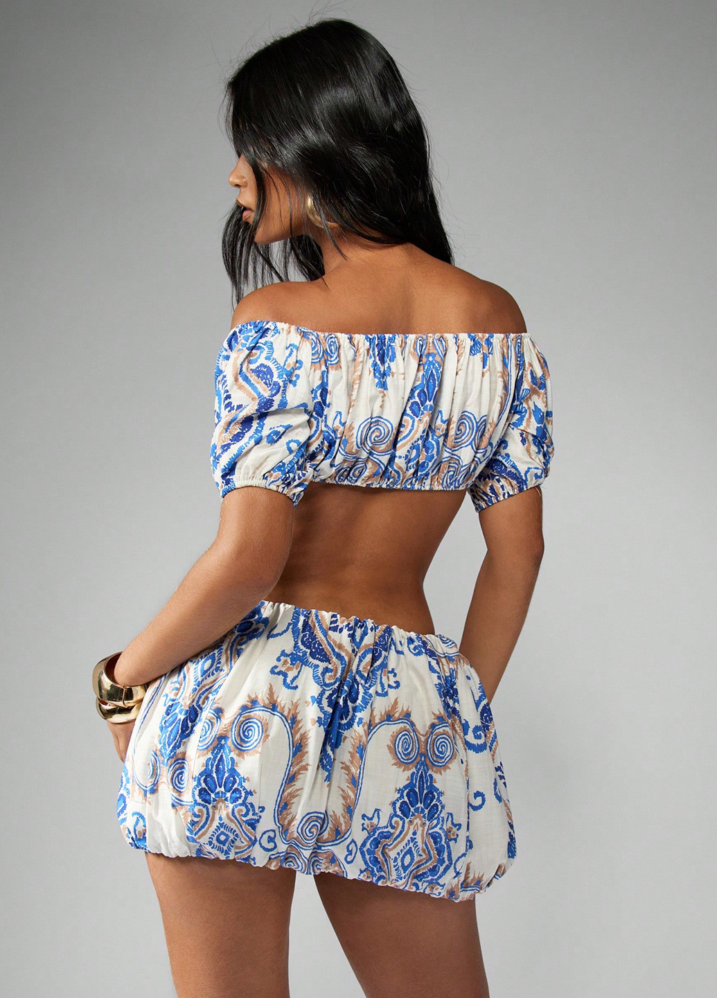 Разноцветная коктейльный, кэжуал с рисунком юбка SHEIN баллон