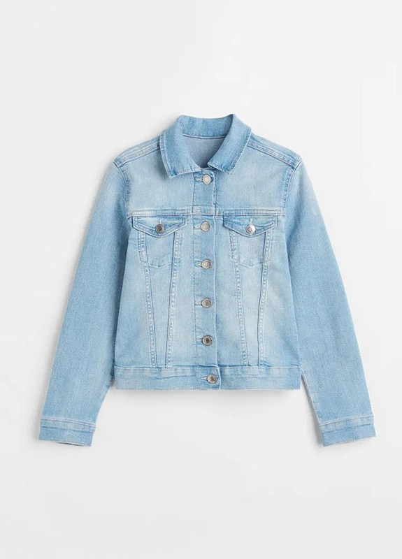 Блакитна демісезонна джинсова куртка для дівчинки H&M