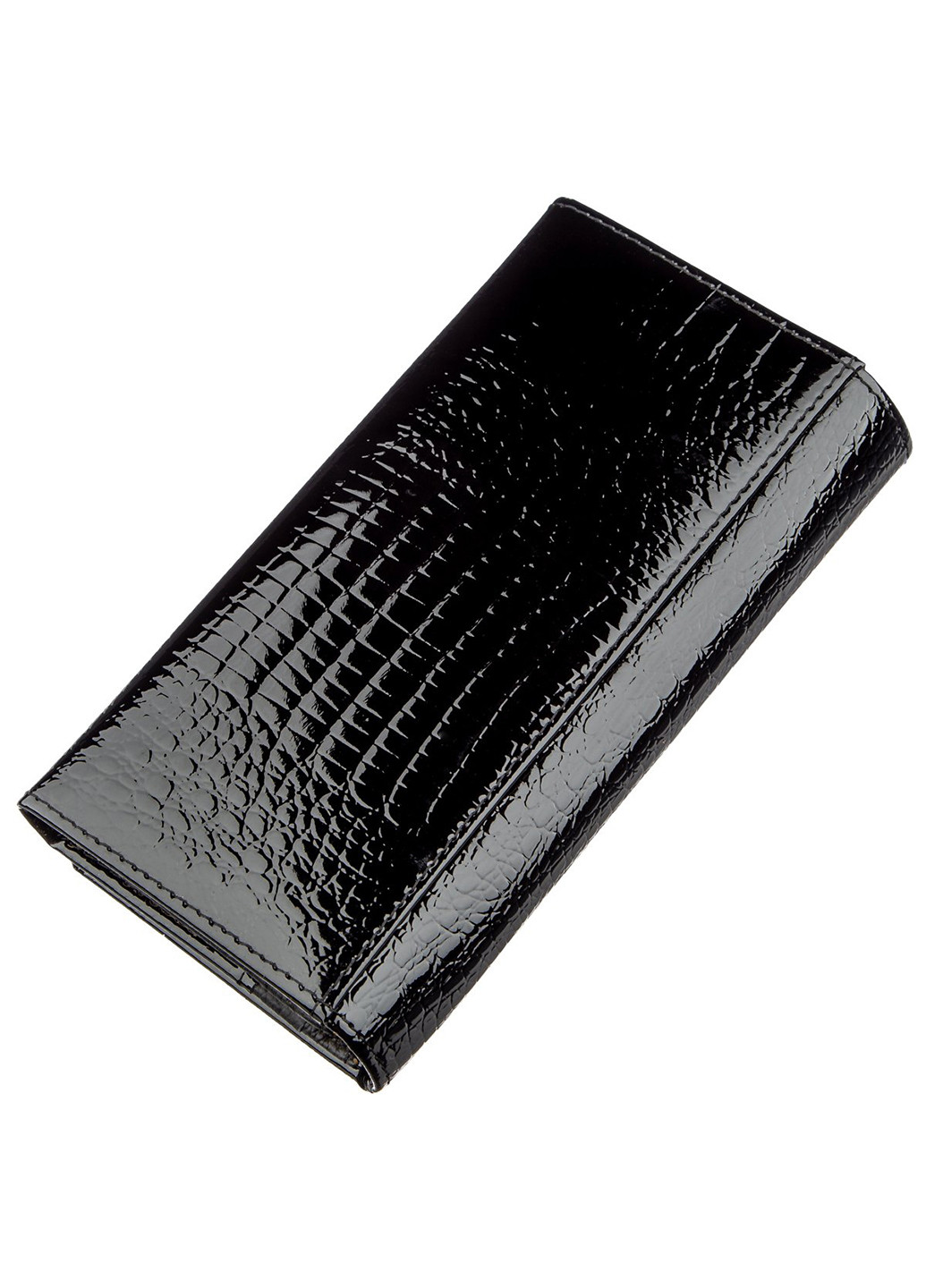 Женский кожаный кошелек 18х9 см st leather однотонный чёрный кэжуал