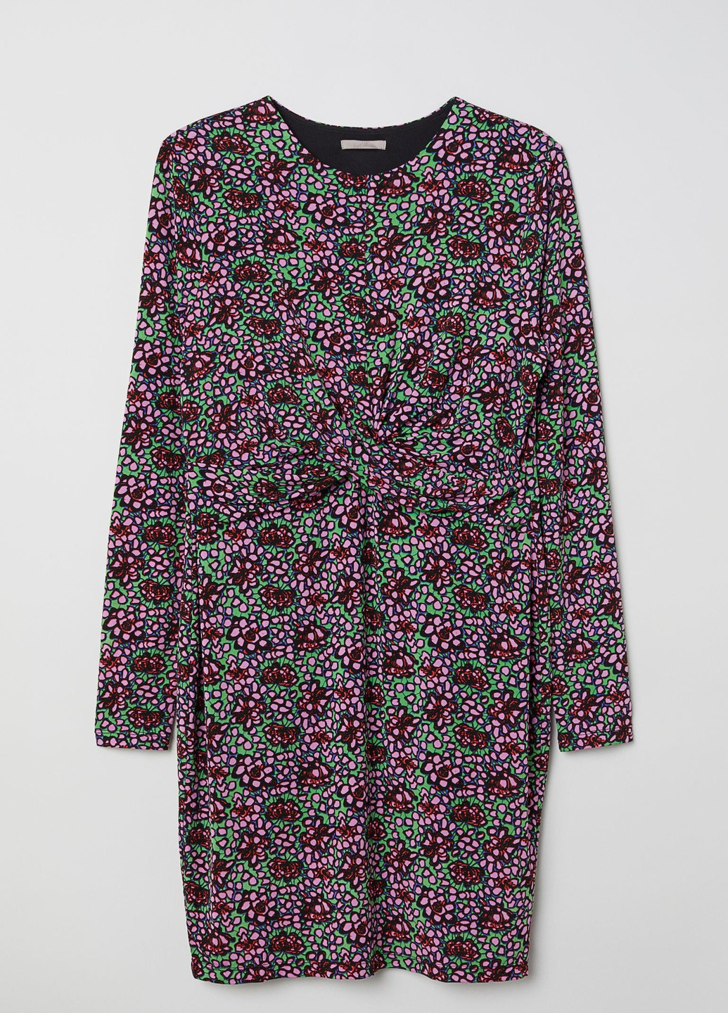 Чорна кежуал плаття, сукня H&M з квітковим принтом