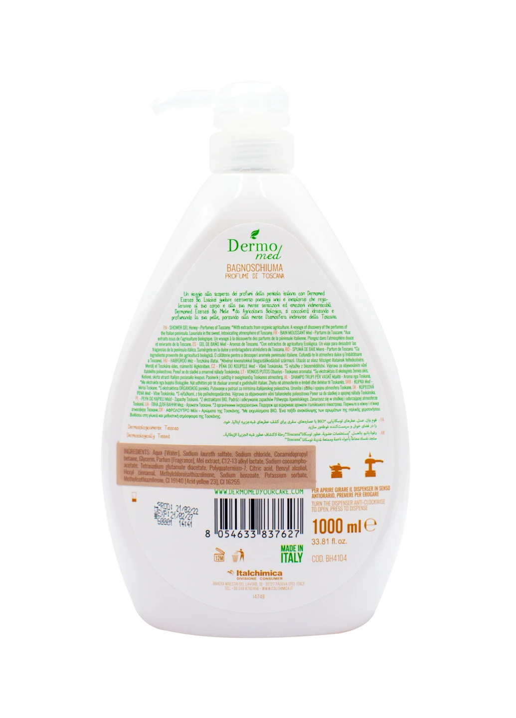 Гель для душу Bio Miele 1л Dermomed (253669408)